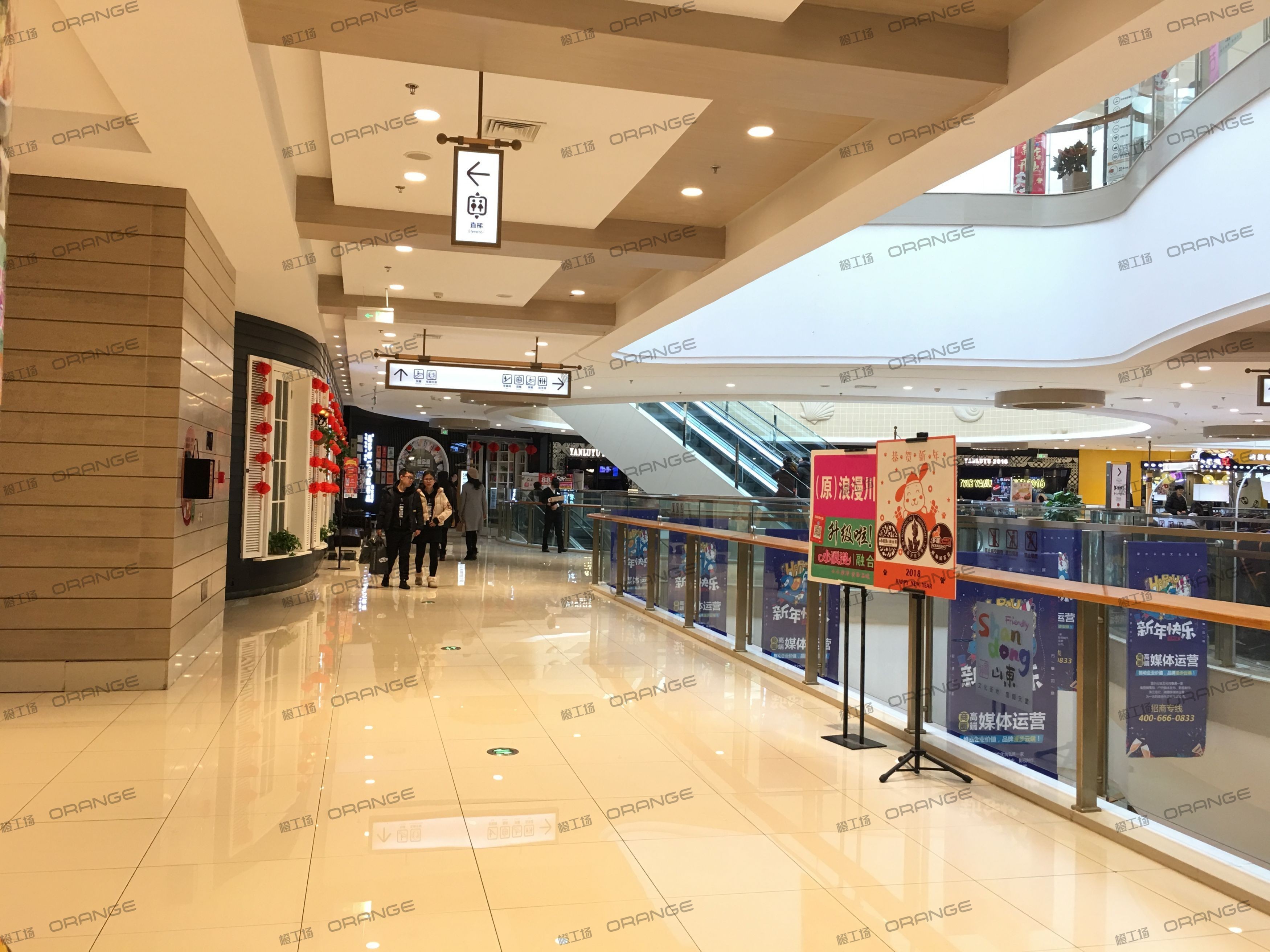 烟台大悦城-室内五层南侧K06直梯前走廊4